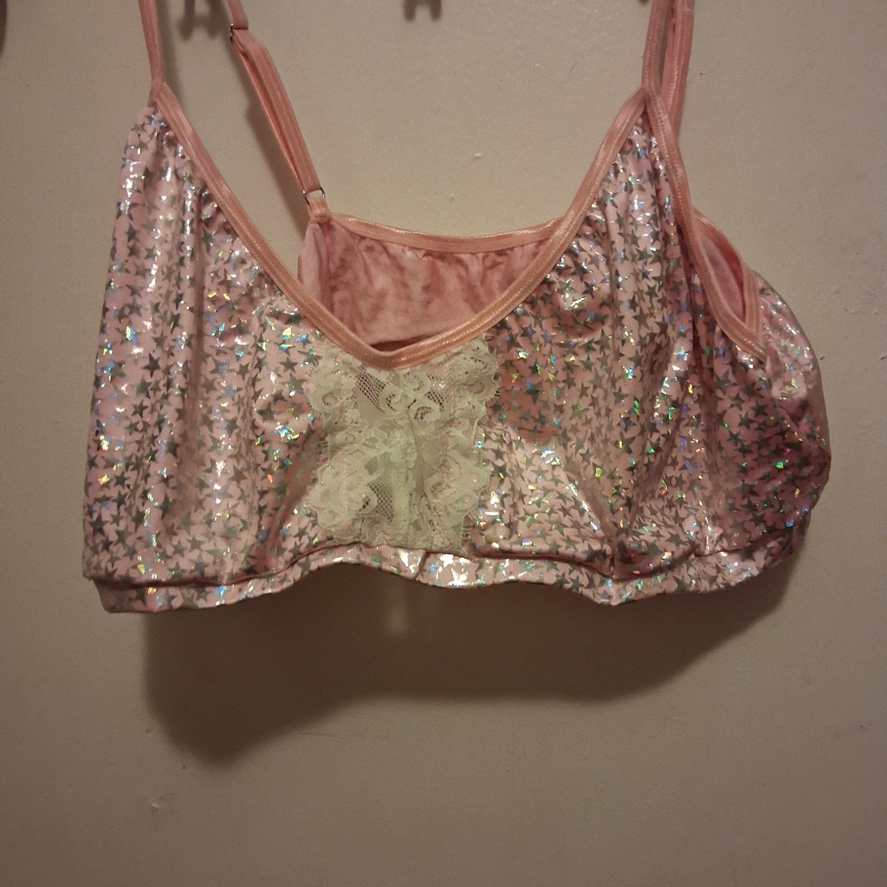SHEIN Pink Sequin Intimates Set - Picture 5 of 8